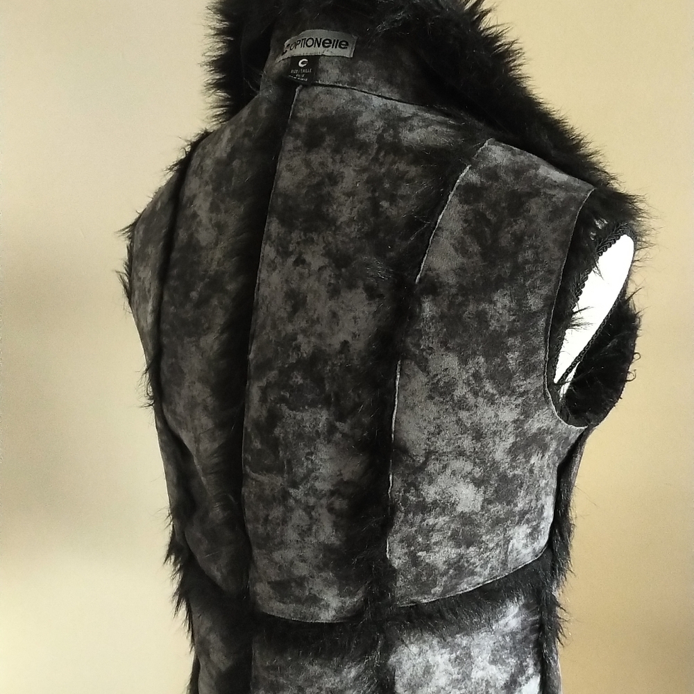 Faux Fur Coyote Suede Reversible Vest